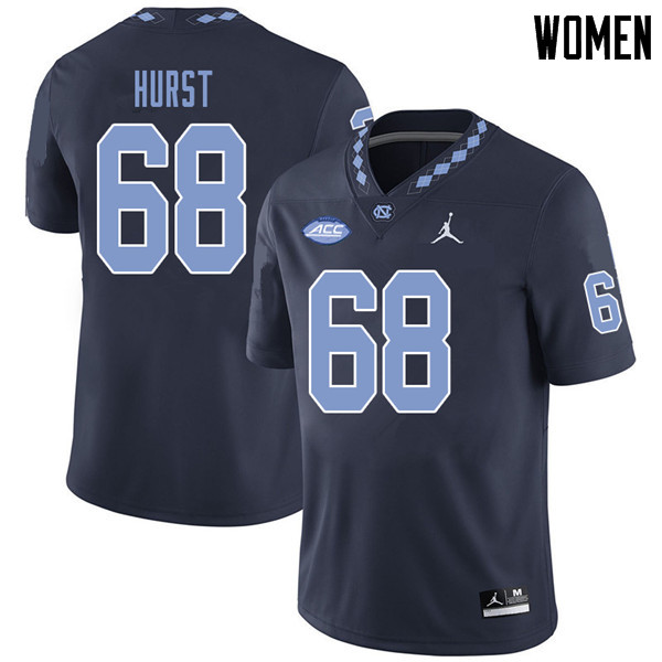 Jordan Brand Women #68 James Hurst North Carolina Tar Heels College Football Jerseys Sale-Navy